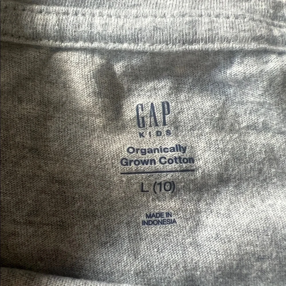 Gap Girls Gray Graphic Long Sleeve Top Size L (10)